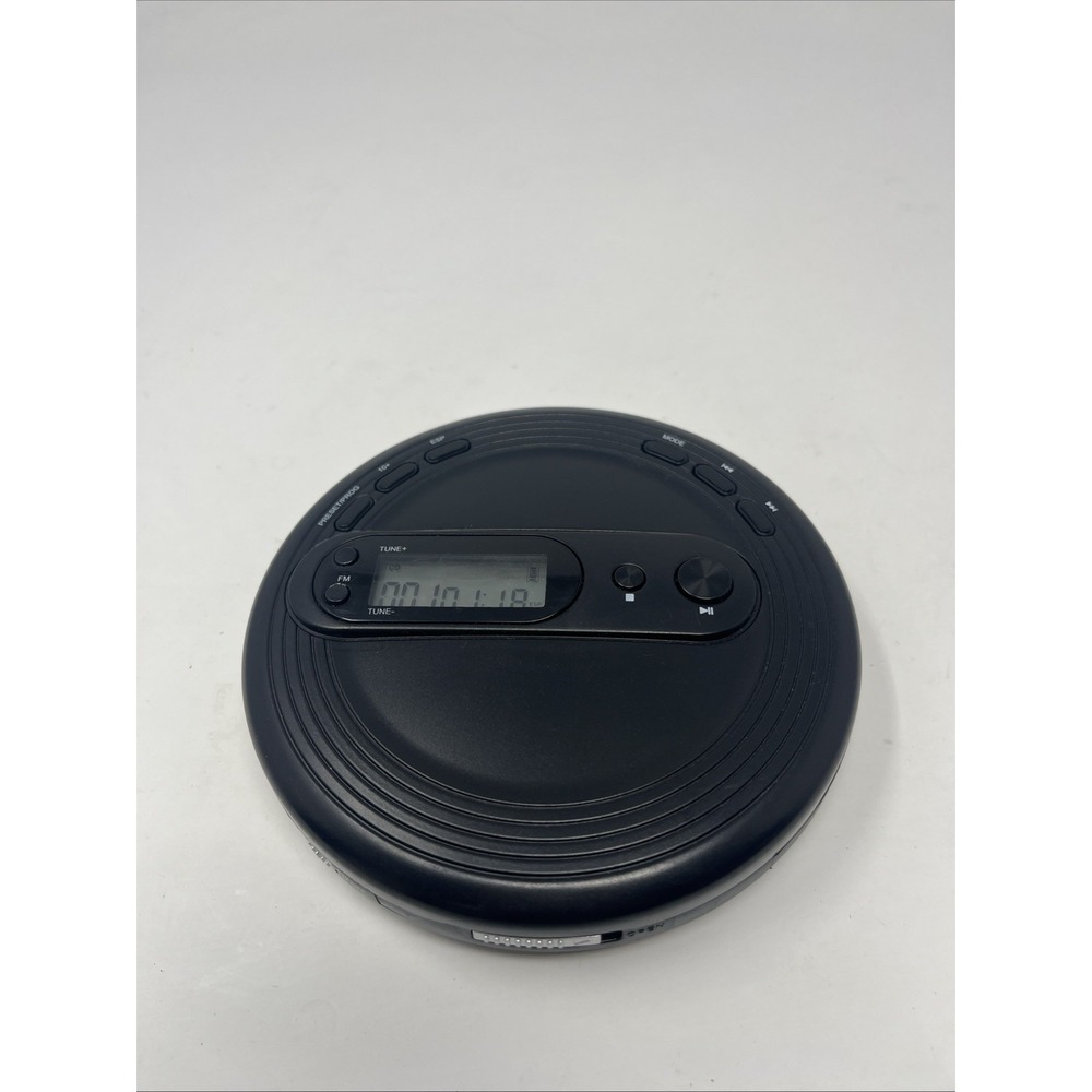 ONN Portable CD Player FM Radio LCD Display Anti-Skip Tested